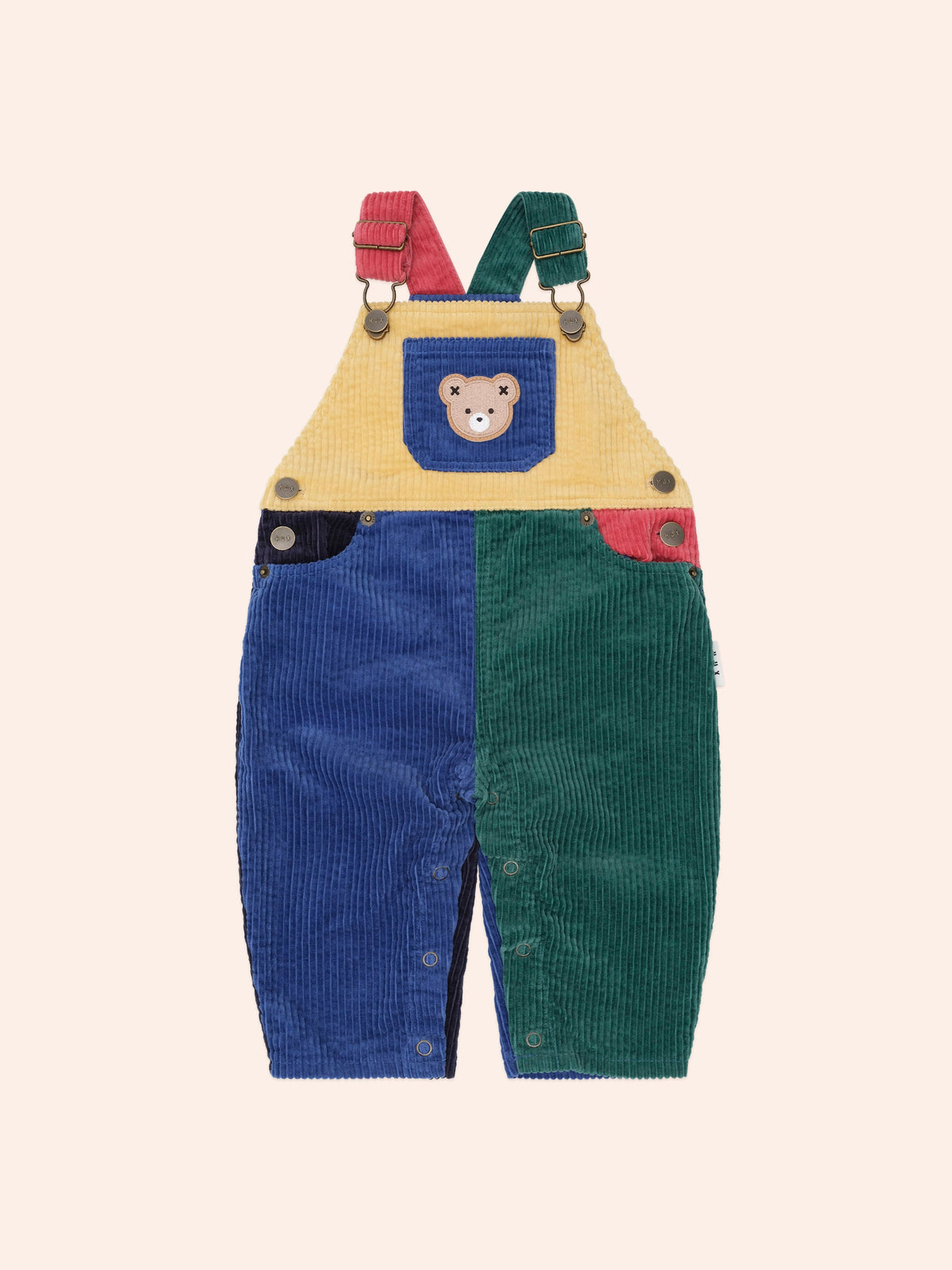 Colour Block Cord Overall | Multi | Huxbaby