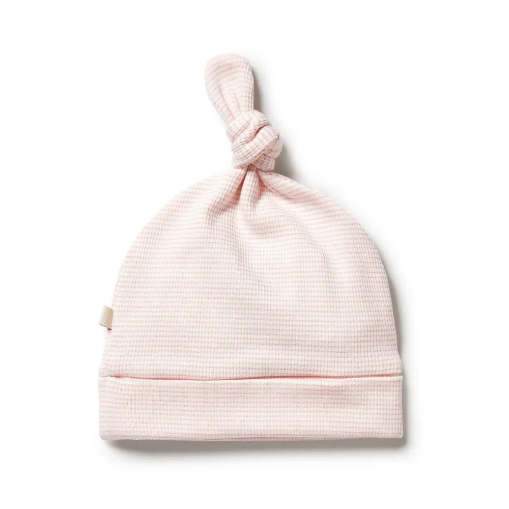 Organic Stripe Rib Knot Hat | Cantaloupe | Wilson + Frenchy