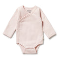 Organic Stripe Rib Kimono Bodysuit | Cantaloupe | Wilson + Frenchy