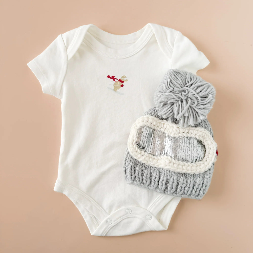 Ski Goggles Beanie | Bowie Grey | The Blueberry Hill