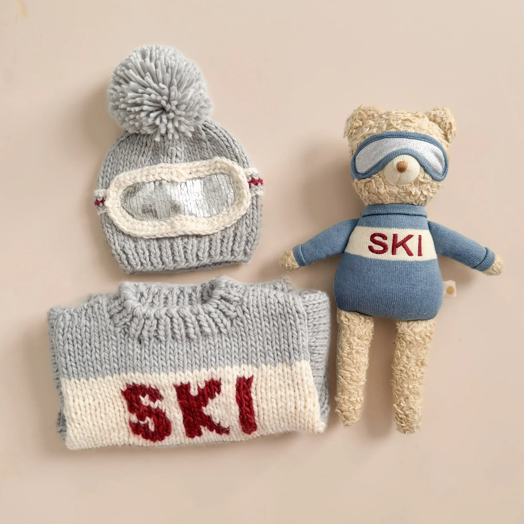 Ski Goggles Beanie | Bowie Grey | The Blueberry Hill